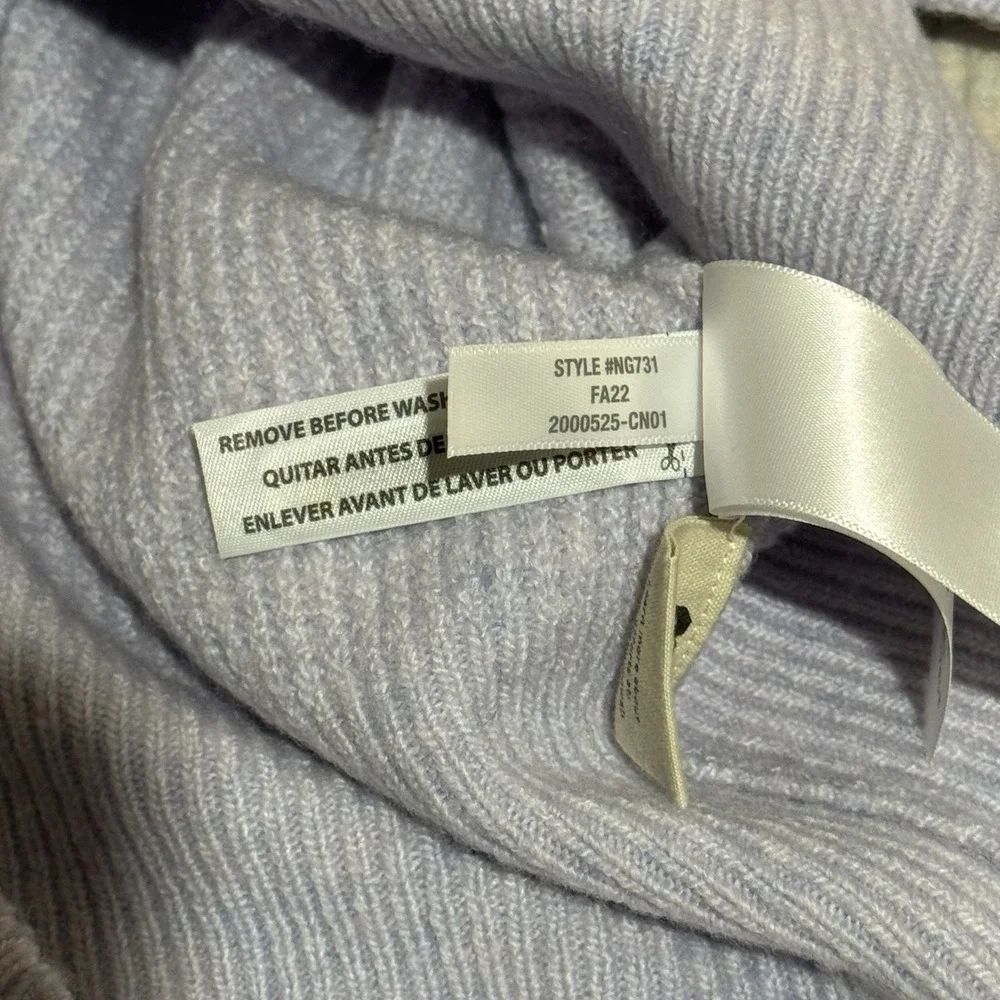 Madewell Womens Small Square Neck Sweater Lavender Purple Puff Sleeve Wool Blend - Picture 7 of 7